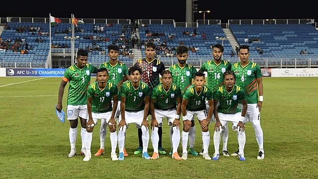 আজ শক্তিশালী জর্ডানের বিপক্ষে ড্র করেছে বাংলাদেশের যুবারা। ছবি:বাফুফে