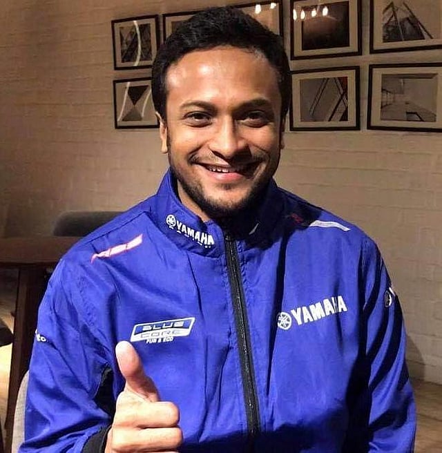ইয়ামাহার ব্র্যান্ড অ্যাম্বাসেডর হলেন সাকিব আল হাসান। ছবি: বিজ্ঞপ্তি