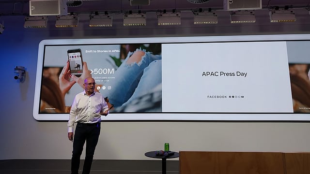 এপিএসি প্রেস ডের আয়োজনে ফেসবুকের এশিয়া প্রশান্ত মহাসাগরীয় অঞ্চলের ভাইস প্রেসিডেন্ট ড্যান নিয়ারি। ছবি: প্রথম আলো