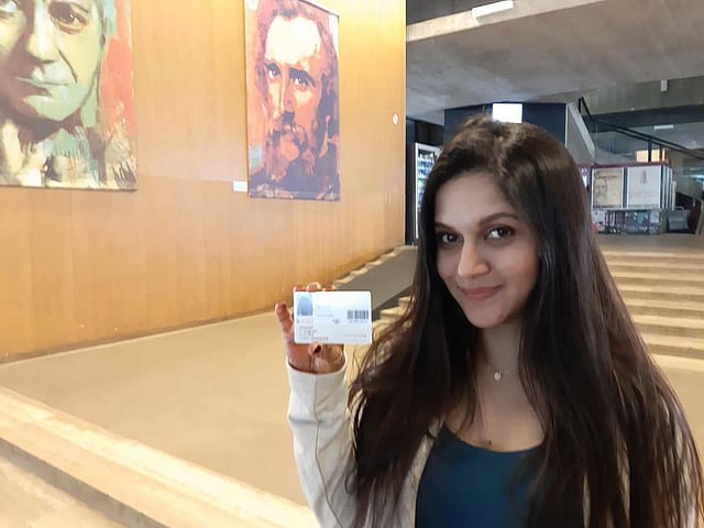 জেনেভা বিশ্ববিদ্যালয়ে মিথিলা। ছবি: ফেসবুক থেকে নেওয়া