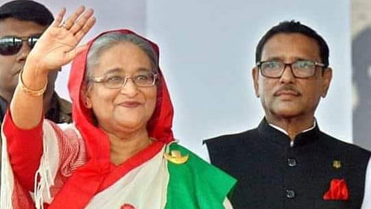 আওয়ামী লীগের সভাপতি পদে শেখ হাসিনাই থাকছেন ও সাধারণ সম্পাদক পদে দ্বিতীয়বারের মতো ওবায়দুল কাদের। ছবি: ফেসবুক