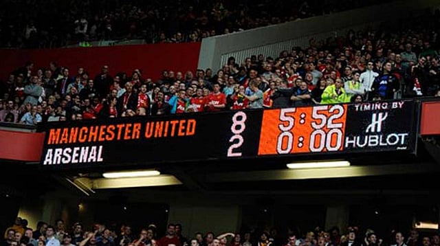 ইতিহাসের পাতায় ঠাঁই নেওয়া সেই স্কোরলাইন। ছবি: এএফপি