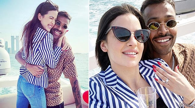 হার্দিক পান্ডিয়া ও নাতাশা স্তানকোভিচ এখন দুবাইয়ে বাগদান উদ্যাপন করছেন। ছবি: ইনস্টাগ্রাম থেকে নেওয়া