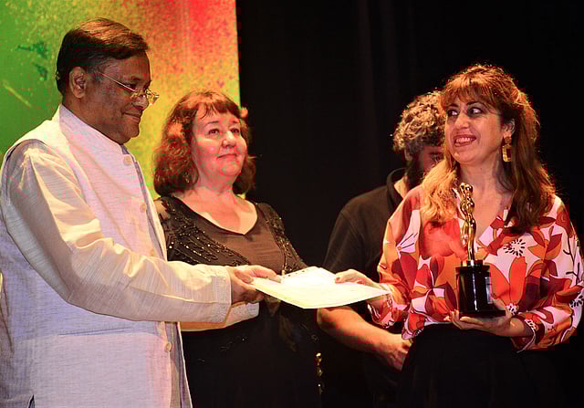 সমাপনী অনুষ্ঠানে প্রধান অতিথি ছিলেন তথ্যমন্ত্রী হাছান মাহমুদ। ছবি: প্রথম আলো