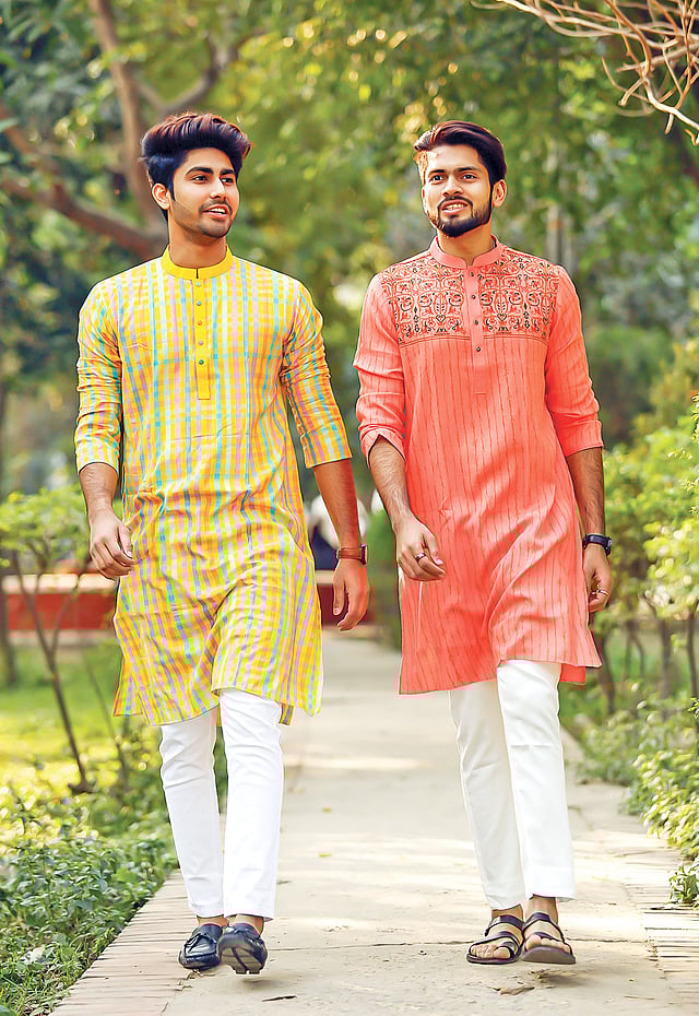 সুতির রঙিন পাঞ্জাবি