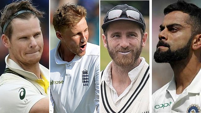 স্টিভ স্মিথ, জো রুট, কেন উইলিয়ামসন, বিরাট কোহলি। এএফপি ফাইল ছবি