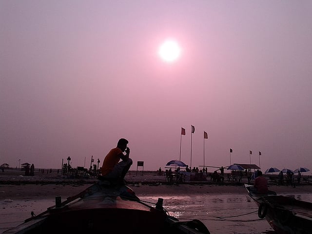 মিনি কক্সবাজারের সূর্যাস্তের মনোলভা দৃশ্য। ছবি: লেখক