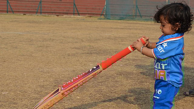 শ্রেষ্ঠ মেহতার বয়স মাত্র ১০ মাস। ছবি: শচীন টেন্ডুলকারের টুইটার পেজ
