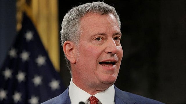 নিউইয়র্ক সিটি মেয়র ডি ব্লাজিও। ছবি: রয়টার্স