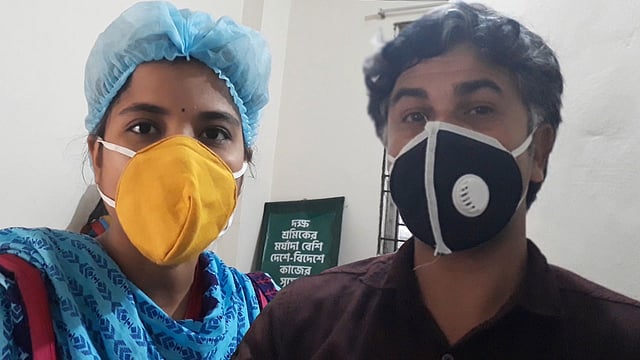 সাবিনা আক্তার ও মমিনুর রহমান