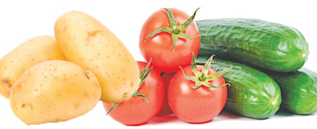 শসা ও টমেটো কিংবা আলু