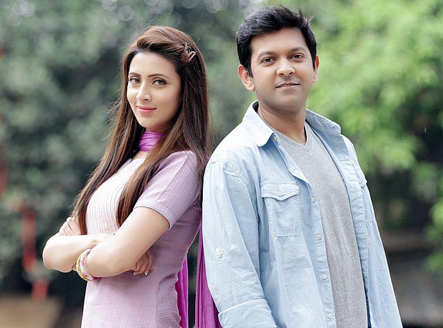 বিদ্যা সিনহা মিম ও তাহসান খান। ছবি: ফেসবুক