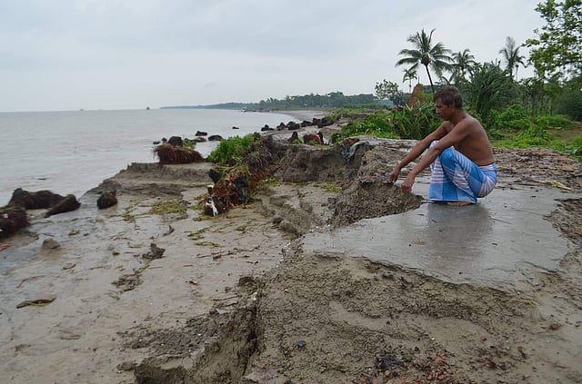 নিজের অস্তিত্ব বিলীন দেখছেন বসে বসে। ছবি: লেখক