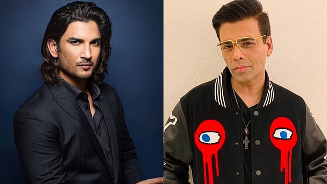 সুশান্ত সিং রাজপুত ও করণ জোহর। ছবি: টুইটার