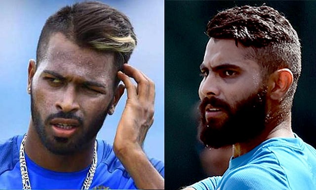 এক ফ্রেমে হার্দিক পান্ডিয়া ও রবীন্দ্র জাদেজা। ফাইল ছবি