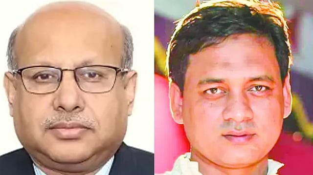প্রয়াত প্রতিরক্ষাসচিব আবদুল্লাহ আল মোহসীন চৌধুরী ও সিলেট এমএজি ওসমানি মেডিকেল কলেজের চিকিৎসক মো. মঈন উদ্দিন।