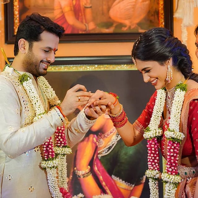 হায়দরাবাদে অভিনেতার বাড়িতেই হয়েছে বাগদানের অনুষ্ঠান। ছবি: ইনস্টাগ্রাম