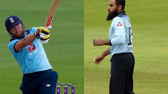 জনি বেয়ারস্টো ও আদিল রশিদ। ছবি: এএফপি