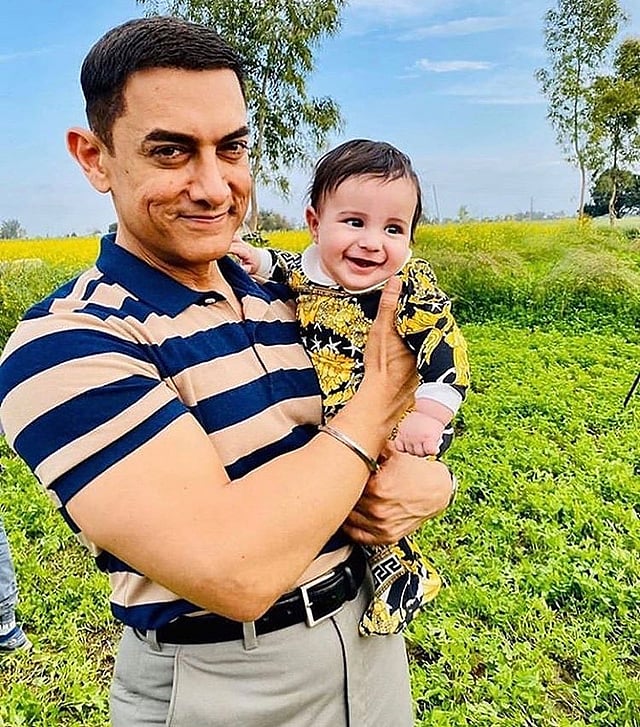 ‘লাল সিং চাড্ডা’ ছবির শুটিংয়ে আমির খান। ছবি: ইনস্টাগ্রাম