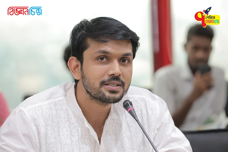 চিত্রনায়ক আরেফিন শুভ শুভেচ্ছা জানান বিজ্ঞানচিন্তাকে