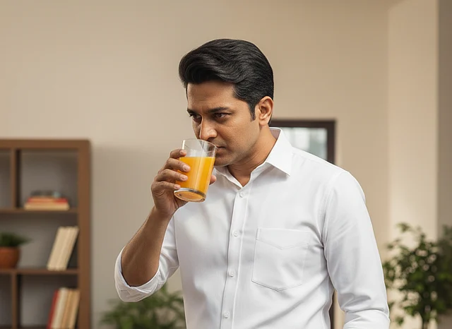 ফলের রসে থাকে প্রাকৃতিক চিনি (ফ্রুকটোজ), যা দ্রুত রক্তে শর্করা বাড়ায়