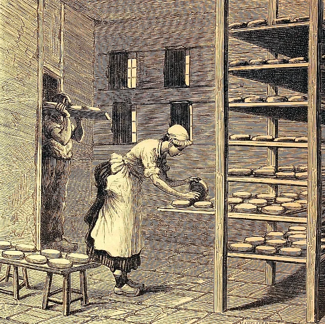 পুরোহিত শালর্স জঁ বনভুর পরামর্শ অনুসারে মারি পরিপক্ব হওয়ার সময়কালে বিশেষ জাতের উদ্ভিদের কাঠের পাটাতনের ওপর পনিরের চাকতিগুলো বিছিয়ে রাখতেন