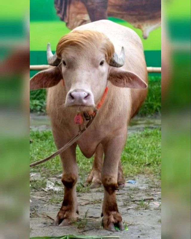 অ্যালবিনো মহিষটিকে গরম থেকে রক্ষা করতে ছায়াযুক্ত স্থানে রাখা, বিশেষ খাবার দেওয়া এবং দিনে কয়েকবার ঠান্ডা পানি দিয়ে গোসল করানো হতো