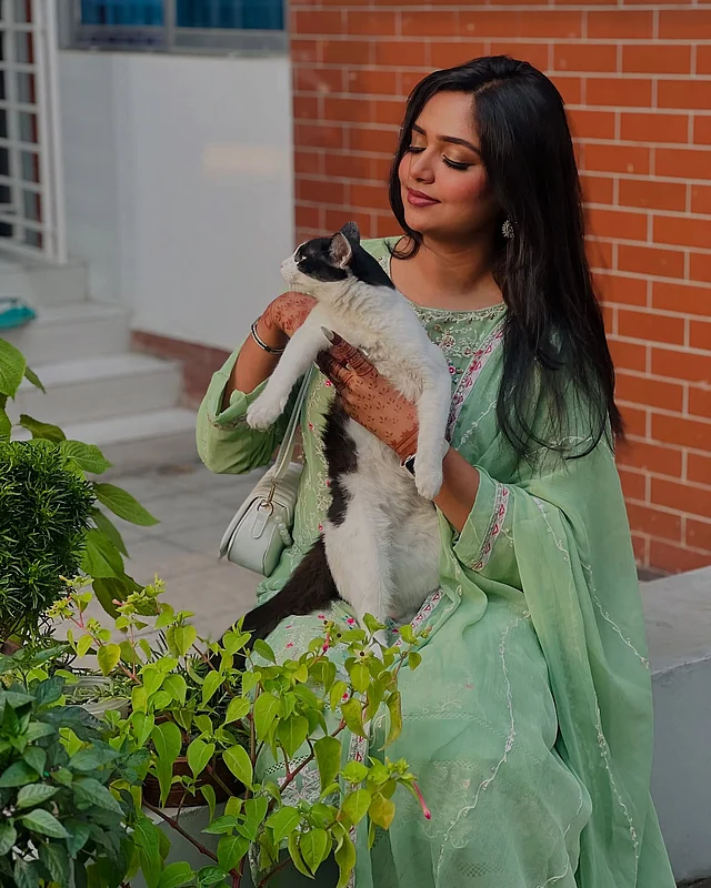 অবসরে বিড়ালদের সঙ্গে খেলেন