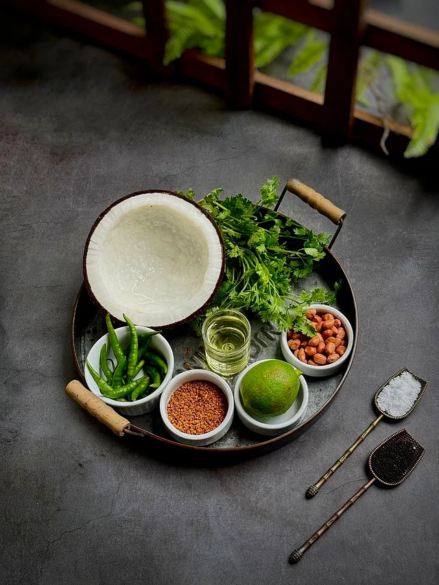 নারকেল চাটনির উপকরণ