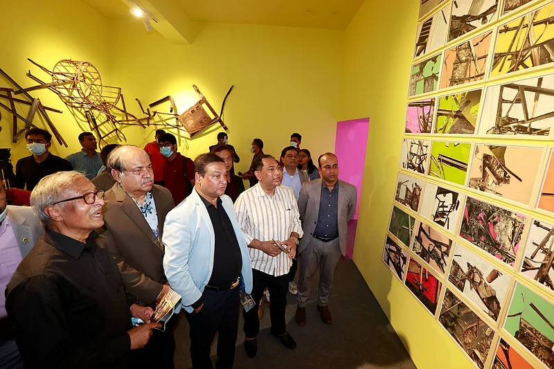 Following the inauguration, journalists and leaders of various media organisations toured the exhibition, captured in Wednesday’s photographs.