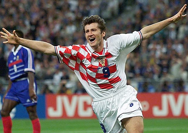 Davor Suker of Croatia scores 6 goals in 1998 World Cup. Photo: AFP