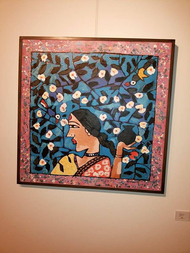 A total of 48 artworks of the artist have been put on display at the exhibition held at Bengal Gallery in Dhaka city's Dhanmondi.