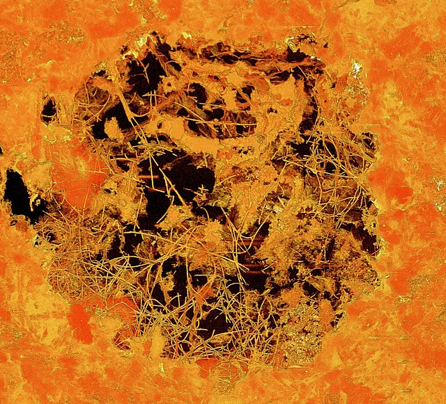 An X-ray tomographic rendering of a bubble in 2.4 billion-year-old lava containing mycelial fossils. AFP file photo
