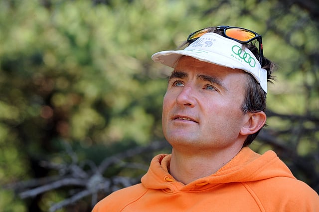 Swiss climber Ueli Steck as he poses at Sigoyer, in the Hautes-Alpes department of southeastern France. AFP file photo