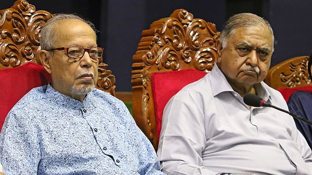AQM Badruddoza Chowdhury and Dr Kamal Hossain. Photo: Saiful Islam