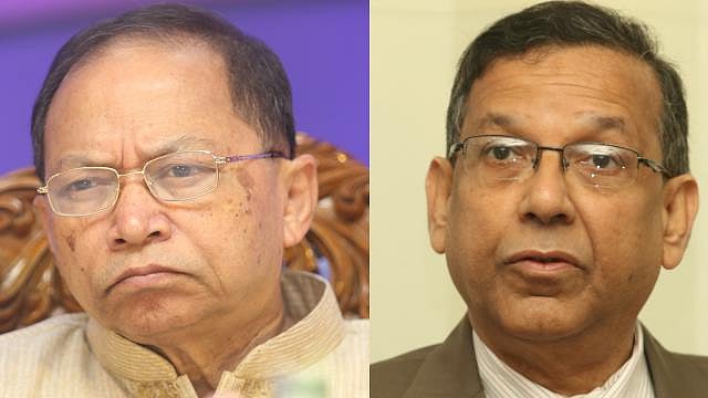 Chief justice Surendra Kumar Sinha and Law minister Anisul Huq