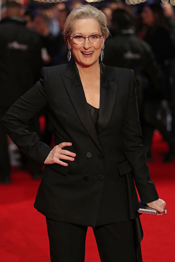 This file photo taken on 10 January, 2018 shows US actress Meryl Streep on the red carpet on arrival for the European Premiere of the film, `The Post` in London. Photo: AFP