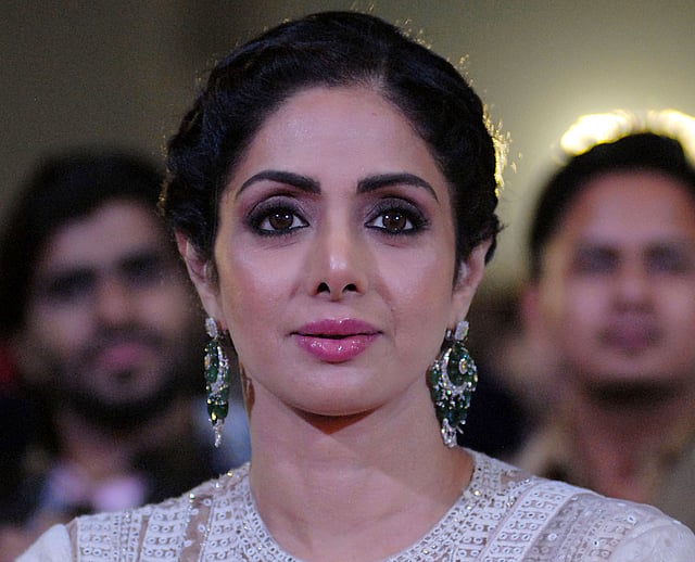 Indian Bollywood actress Sridevi Kapoor during the 'Umang Mumbai Police Show 2018' in Mumbai. AFP file photo