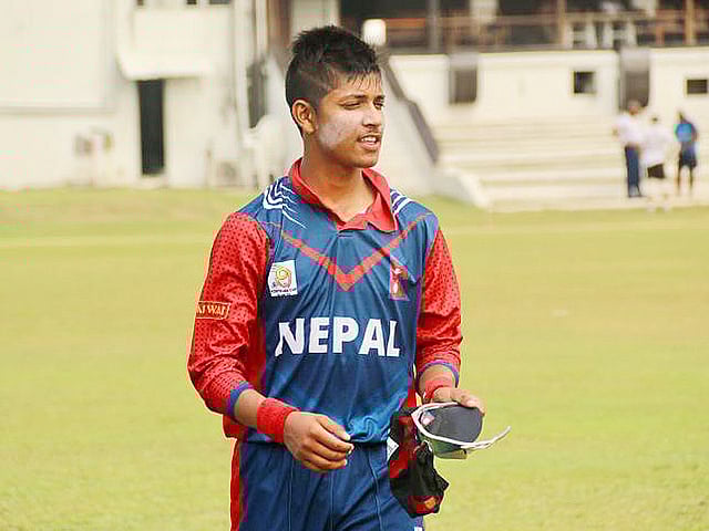 Sandeep Lamichhane was signed up by the St Kitts and Nevis Patriots during the CPL auction in London for a fee of $5,000. AFP