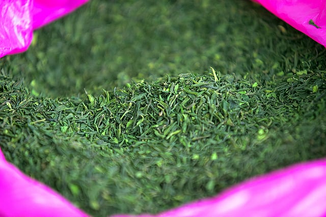 A picture taken on 23 July 2019 shows dried khat leaves packed in a bag ready for sale at a road side dealer`s shop in an area known as `Little Mogadishu` in Addis Ababa on 23 July 2019.