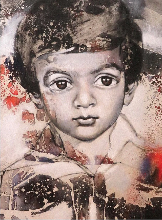 Photos of the paintings from the exhibition titled ‘Expression of Life’ by artist Sharmin Zaman. Photo: Credit