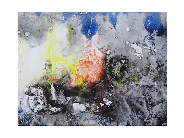 Photos of the paintings from the exhibition titled ‘Expression of Life’ by artist Sharmin Zaman. Photo: Credit