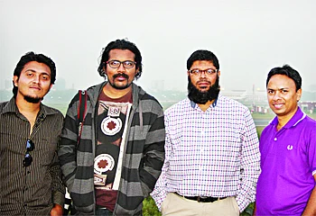 চার স্পটার: (বাঁ থেকে) কারিব আহমেদ, ফয়সাল আকরাম, আজিজুল ইসলাম ও তানভীর ইয়াসের ষ ছবি: সংগৃহীত