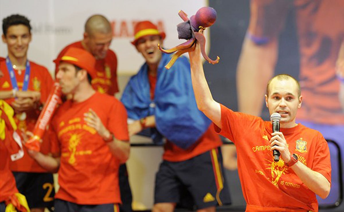 ফাইনালে তাঁর গোলেই বিশ্বকাপ জিতেছিল স্পেন। তবে আন্দ্রেস ইনিয়েস্তা ভুলতে পারেননি পলের ‘কৃতিত্ব’ও!