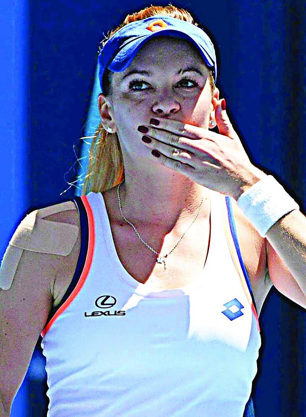 সেমিফাইনালে ওঠার পর আগ্নিয়েস্কা রাদভানস্কা। এএফপি