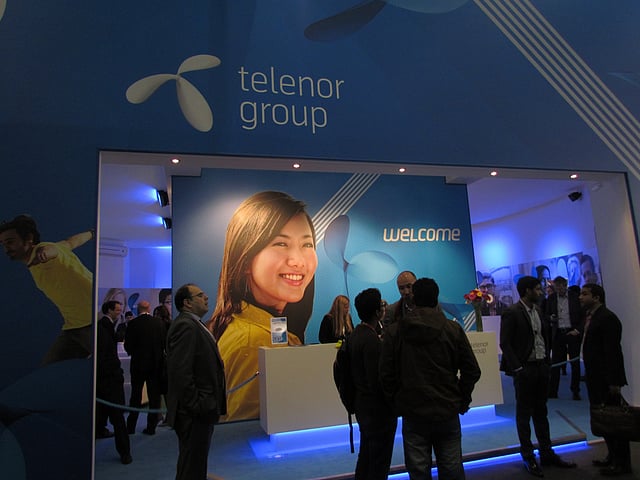 এমডব্লিউসিতে টেলিনরের স্টল। ছবি: মোছাব্বের হোসেন