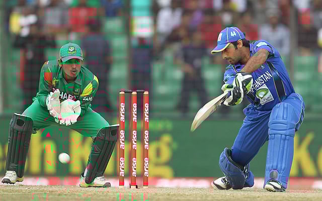 বাংলাদেশের বিপক্ষে অপরাজিত ৯০ রানের ইনিংস খেলার পথে স্টানিকজাই। ছবি: শামসুল হক