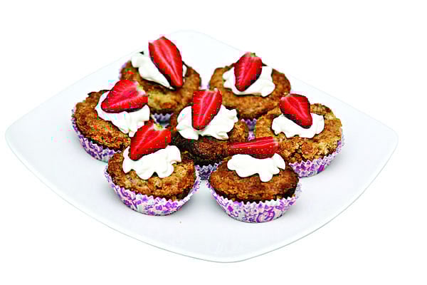 স্ট্রবেরি চকলেট চিপস মাফিন