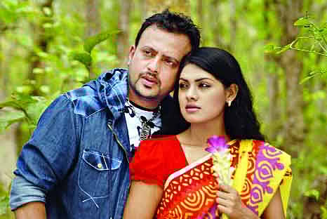 গল্পে গল্পে ভালোবাসা নাটকের দৃশ্যে রিয়াজ ও তিশা