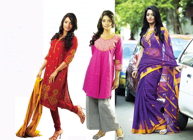 বুঝে–শুনে পরলে যেকোনো পোশাকই মানিয়ে যায়। ছবি: কবির হোসেন, মডেল: জে্যাতি